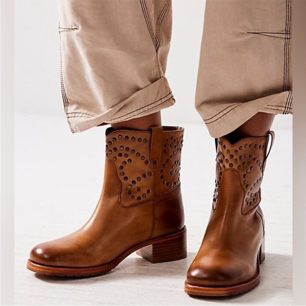 Free People Harmony Studded Leather Ankle Boot - Picture 2 of 9